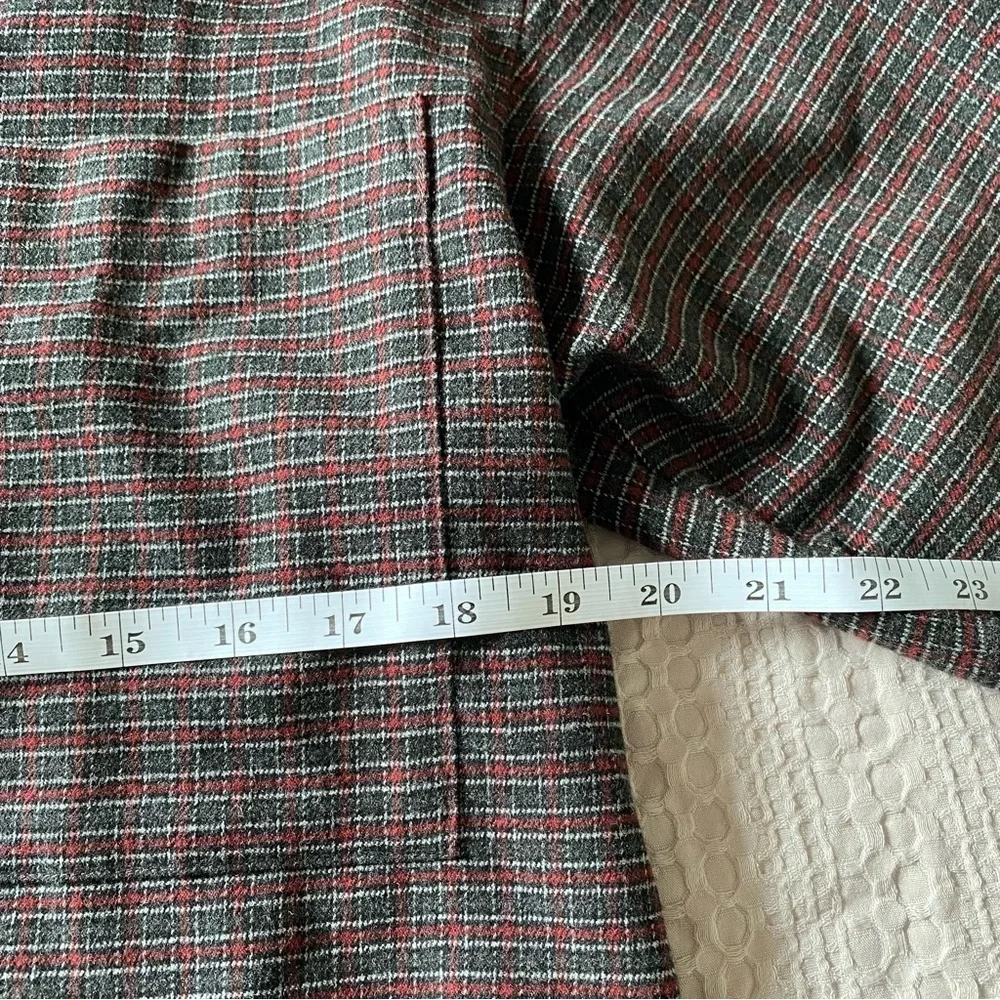 Abercrombie & Fitch Flannel Shirt Oversized Soft A&F Gray Black Red Small